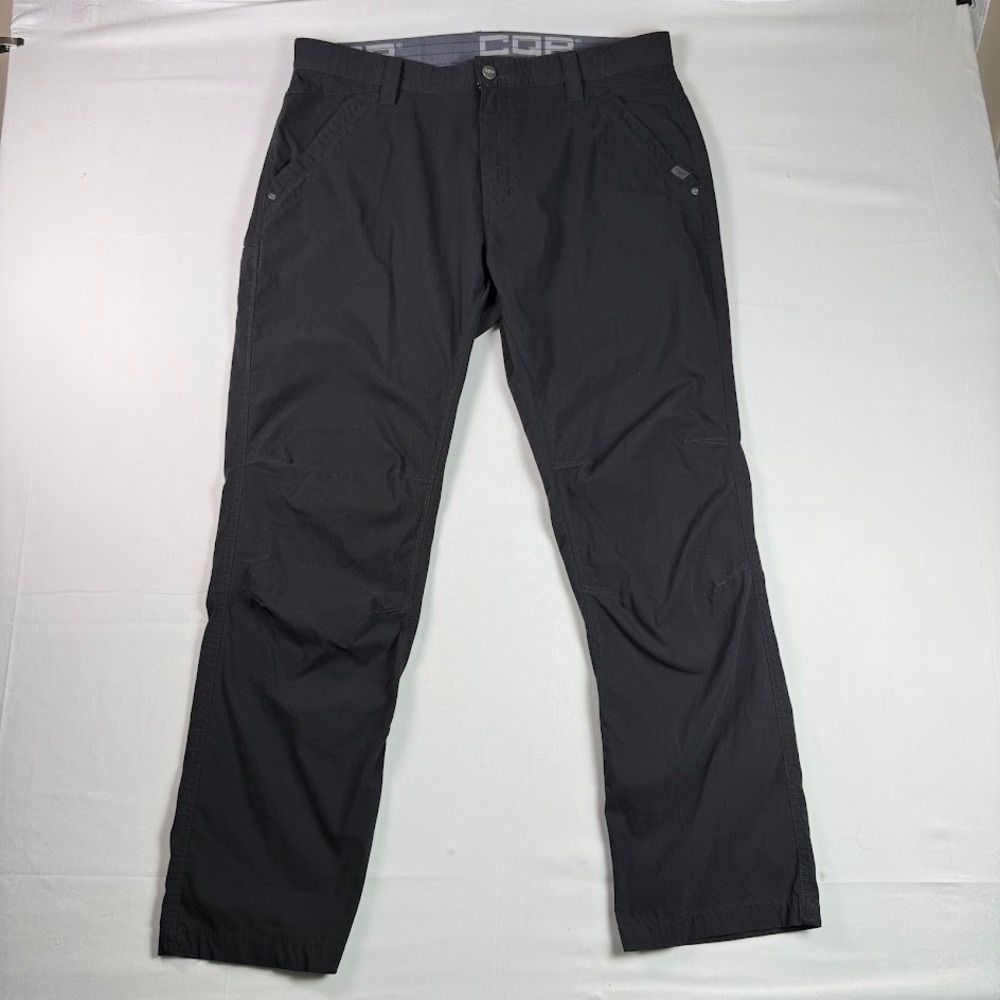 CQR Sedona Cooling Cargo Pants Tactical Black Cotton Nylon Stretch Mens 36x30